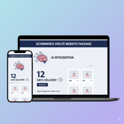 Ecommerce Svelte Website Package - (AI Integration - Delivered Within 25 Days)