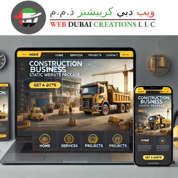 Construction Business Static Website Package - (Delivered Within 3 Days)