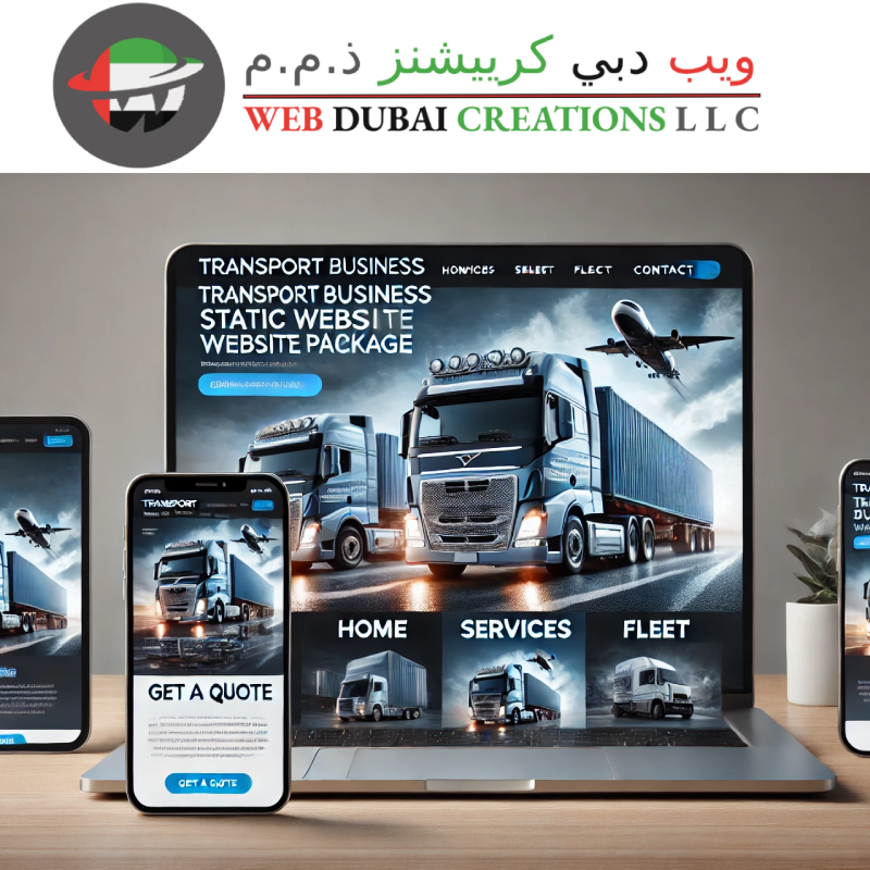 Transport Business One Landing Website Package – (AI Integration – Delivered Within 3 Days)