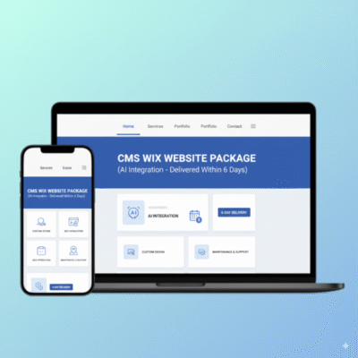 Cms Wix Website Package - (AI Integration - Delivered Within 10 Days)