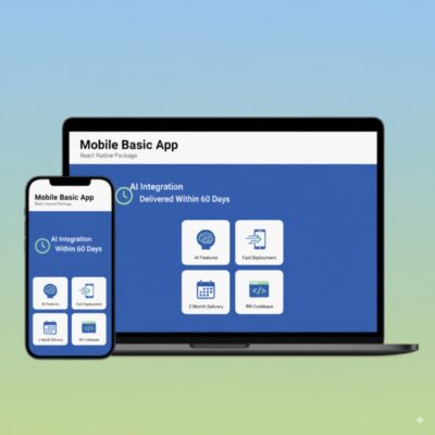 Mobile Basic App React Native Package - (AI Integration - Delivered Within 90 Days)